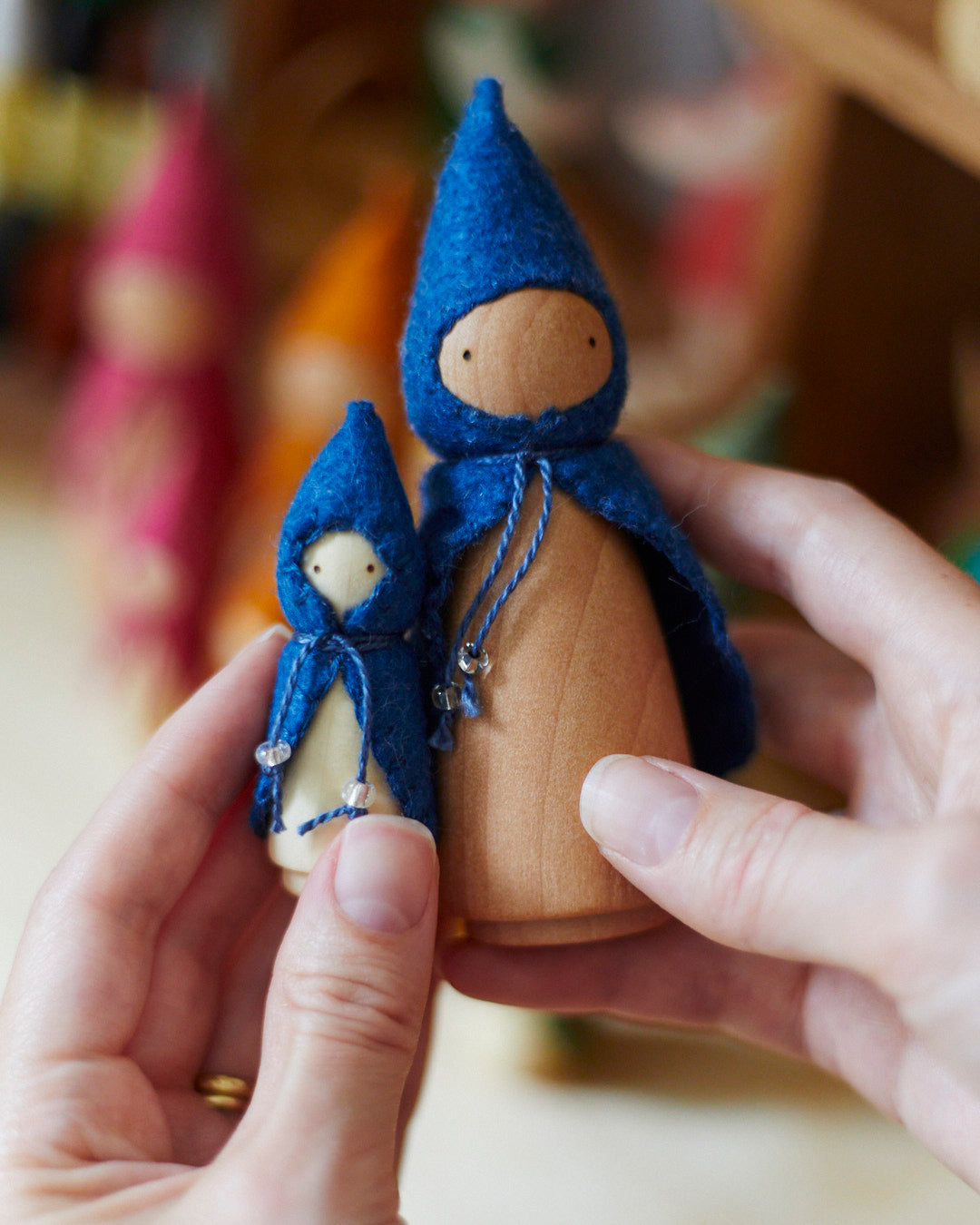 Wonderheart Mini Blue Wooden Gnome | Playroom Avenue