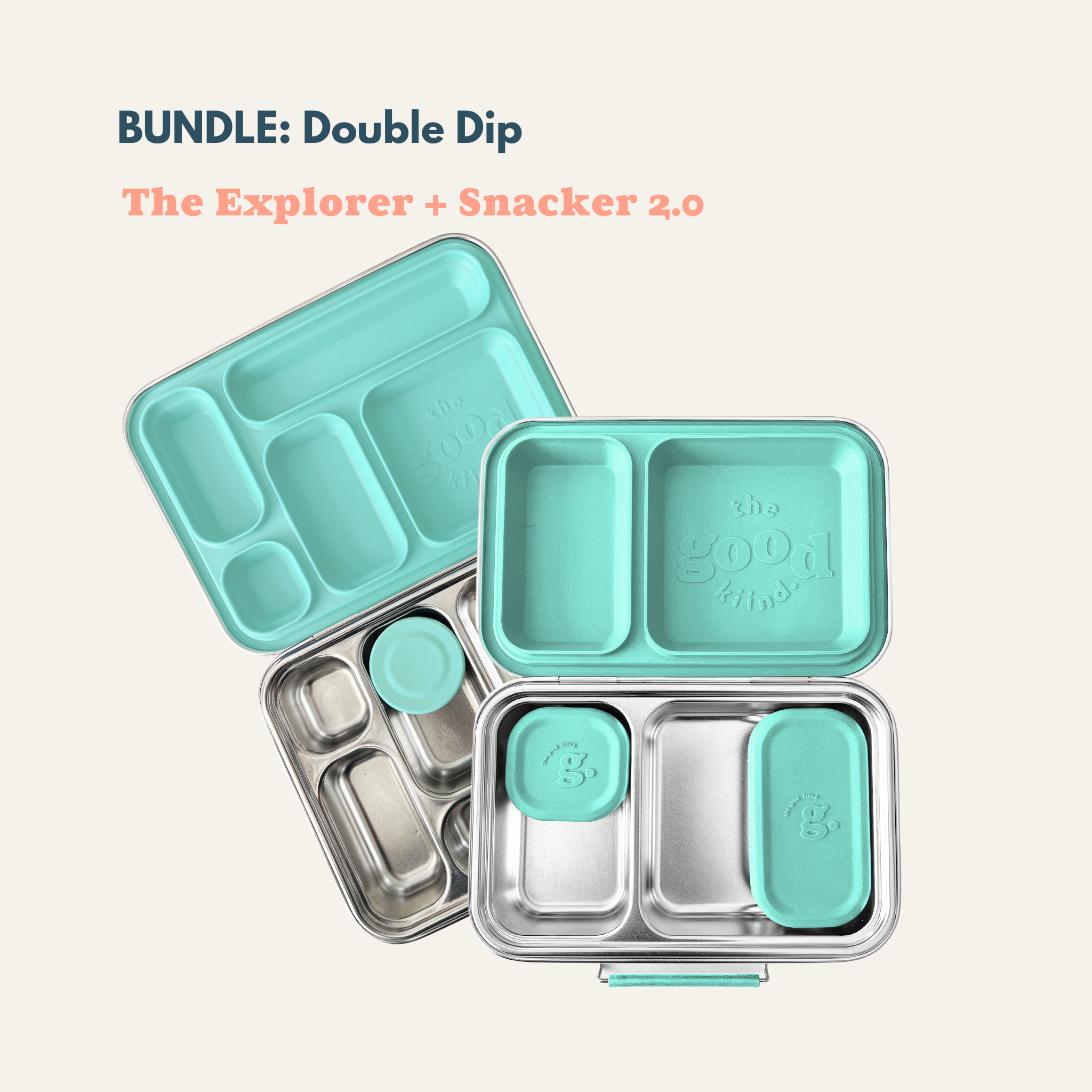 The Good Kiind Bundle: The Snacker™ + The Explorer™ Mint Explorer + Mint Snacker | Playroom Avenue
