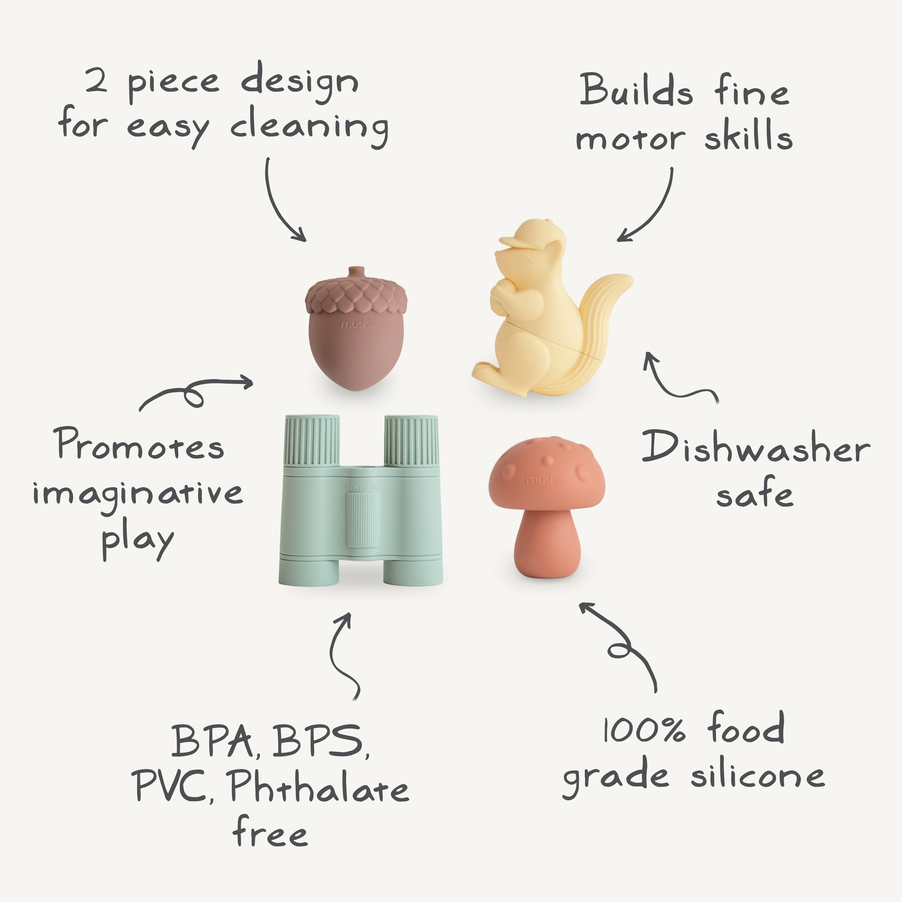 Mushie Mold Free Bath Play Set | Playroom Avenue