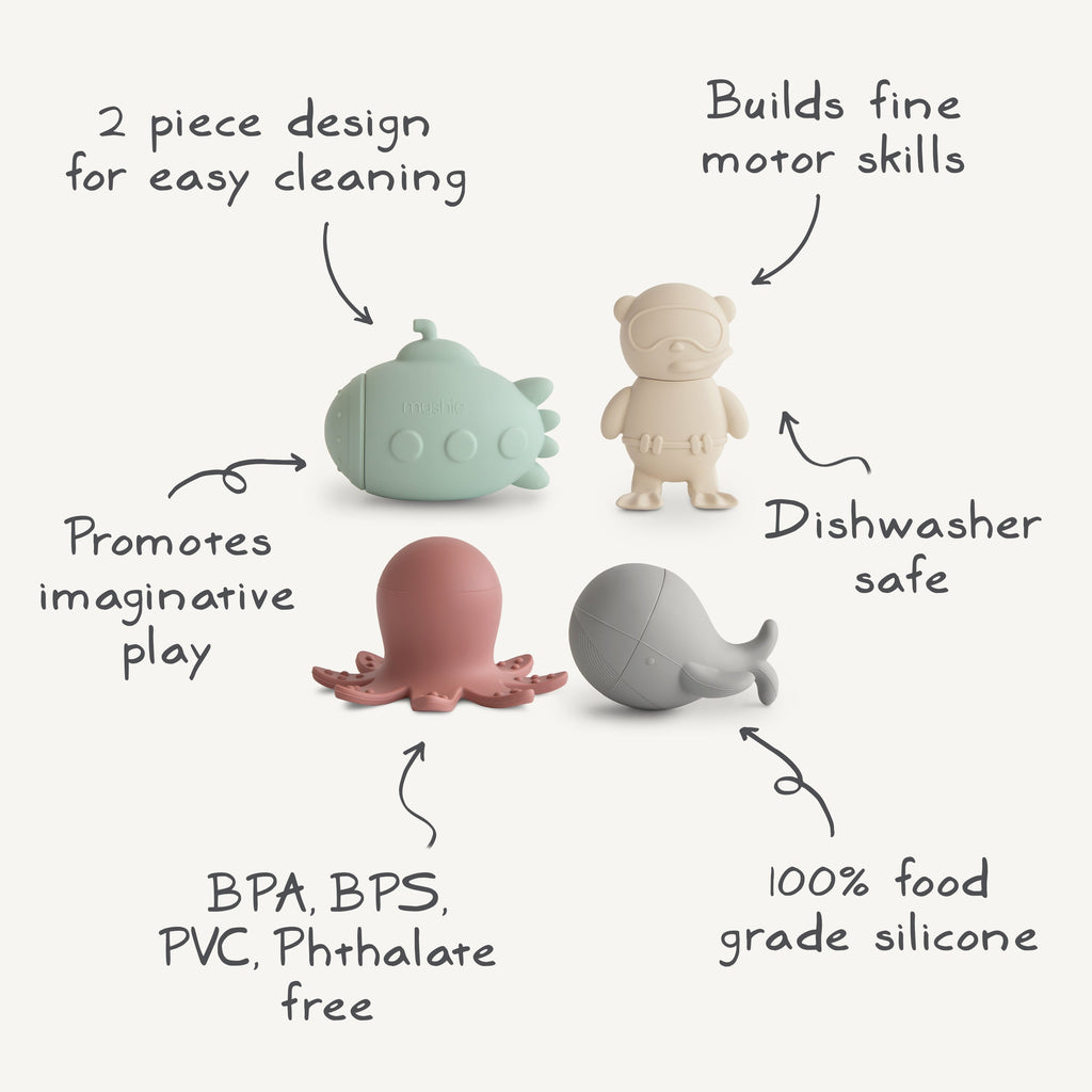 Mushie Mold Free Bath Play Set | Playroom Avenue
