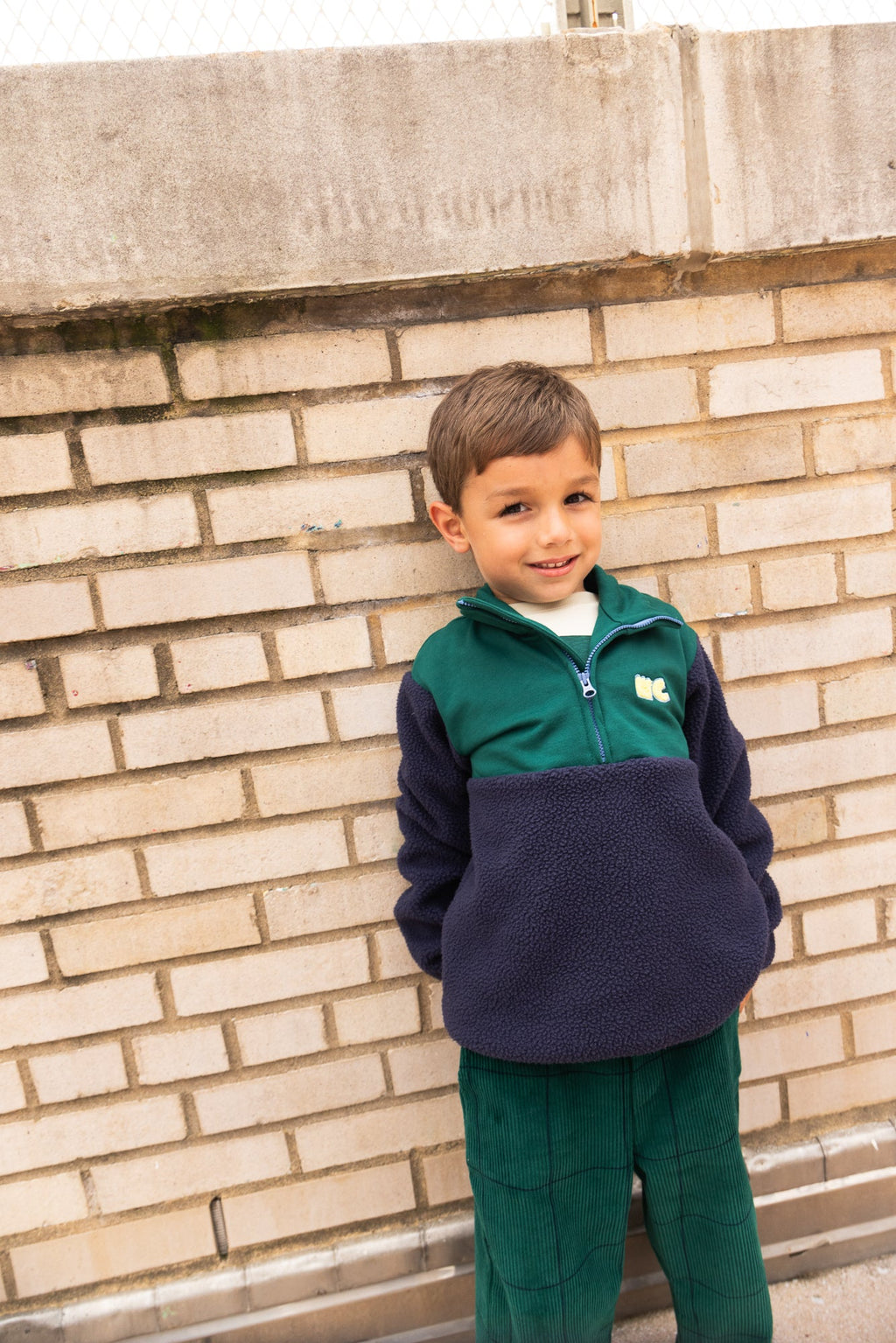 Mon Coeur Navy Sherpa Zip up | Playroom Avenue