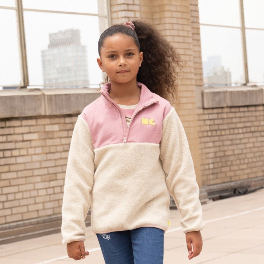 Mon Coeur Pink Sherpa Zip up | Playroom Avenue