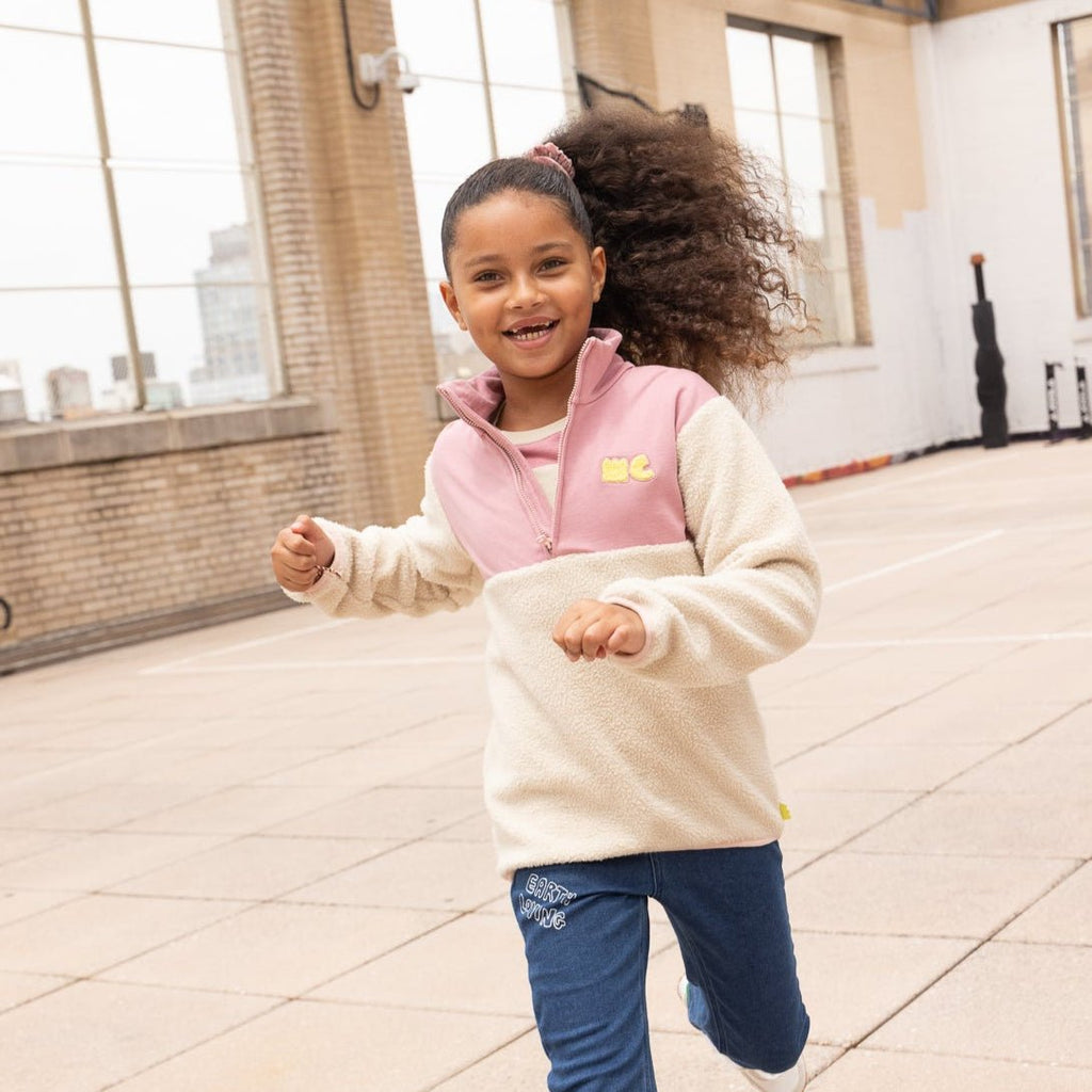 Mon Coeur Pink Sherpa Zip up | Playroom Avenue