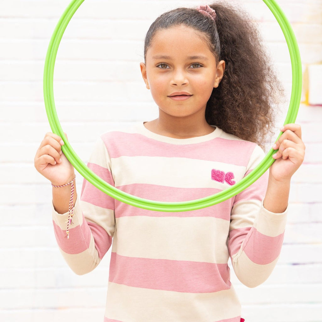 Mon Coeur Pink Rugby Stripe T-Shirt | Playroom Avenue