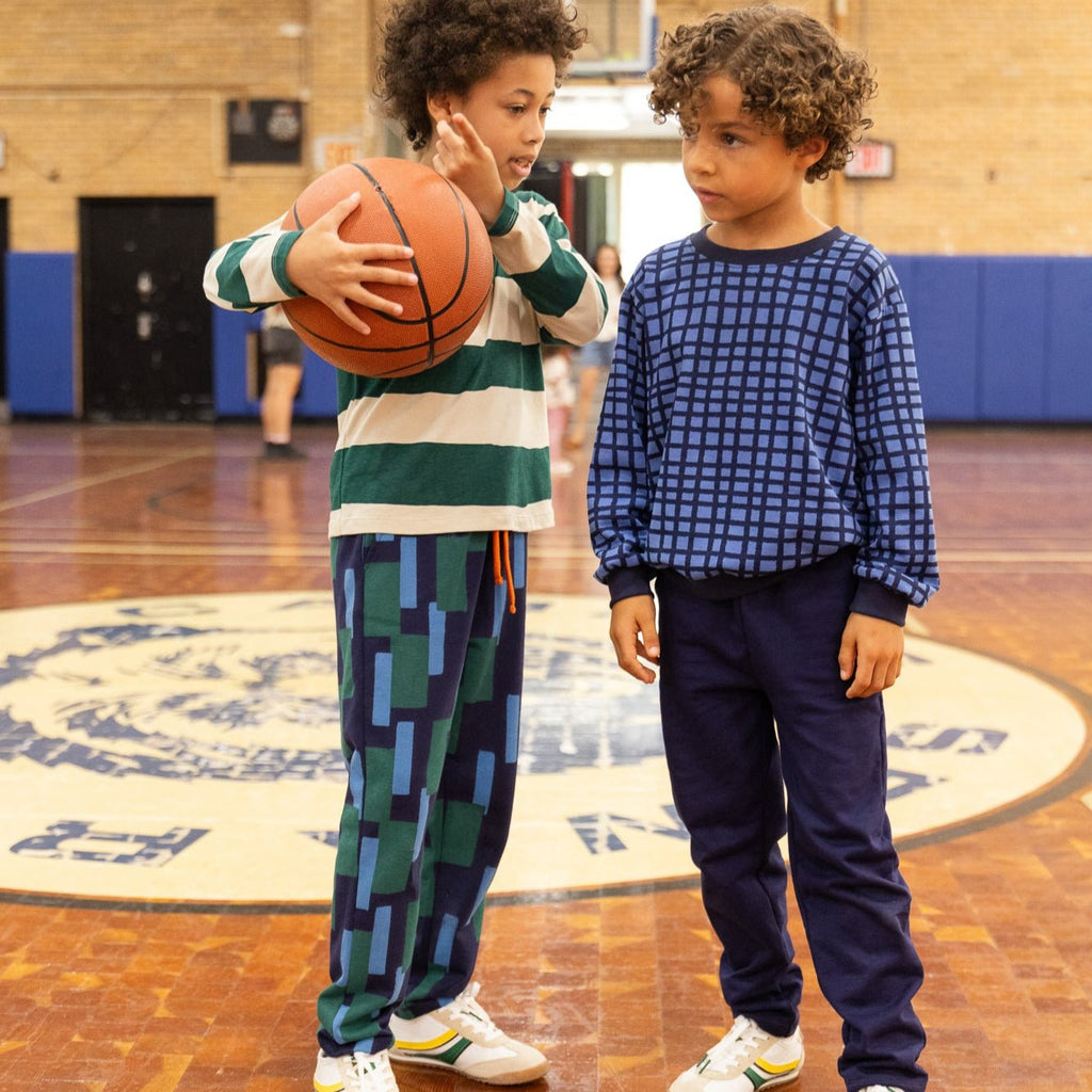 Mon Coeur Blue Block Jogger | Playroom Avenue