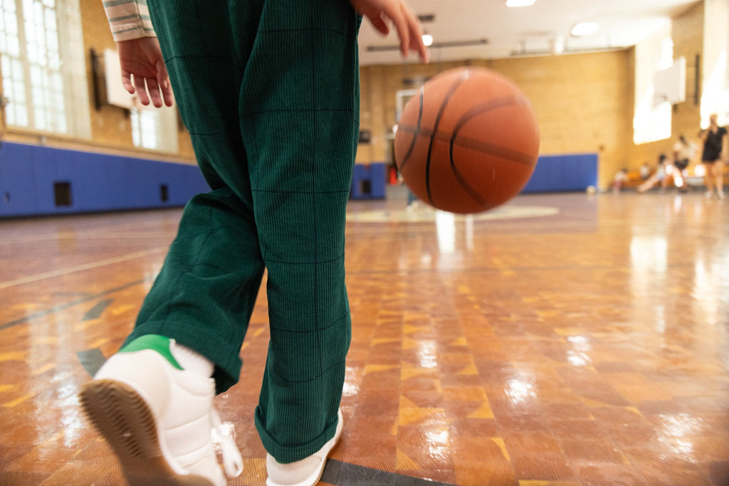 Mon Coeur Evergreen Grid Corduroy Pant | Playroom Avenue