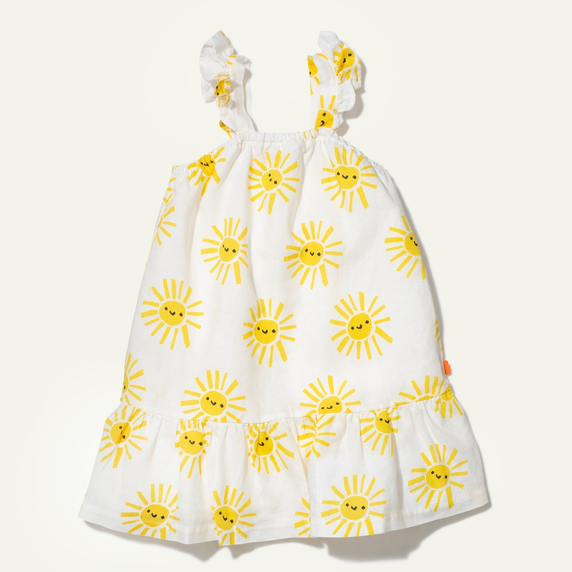 Mon Coeur Linen Sun Kid Ruffle Dress | Playroom Avenue