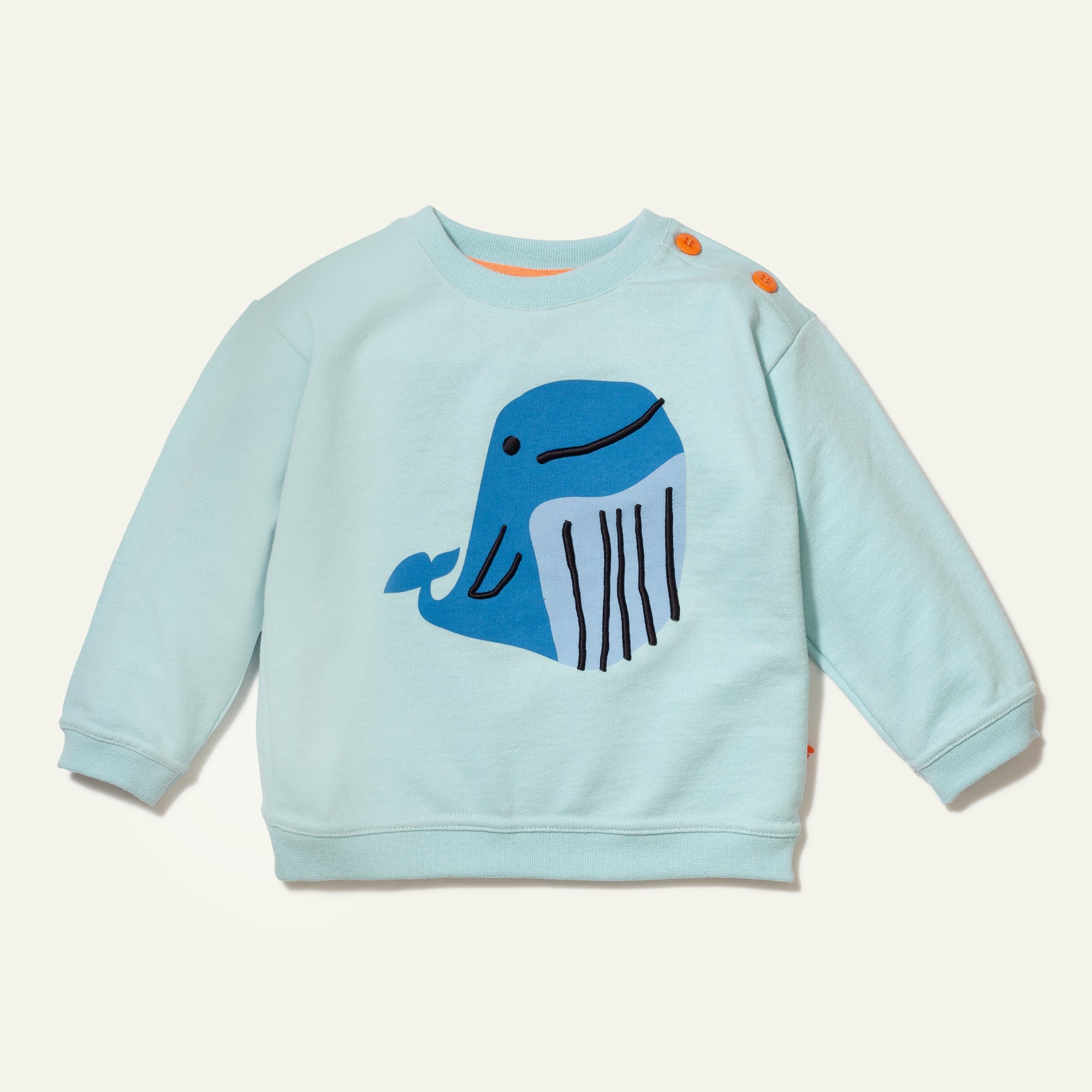 Mon Coeur Recycled Cotton Whale Baby Sweatshirt | Playroom Avenue