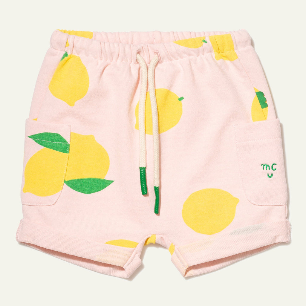 Mon Coeur Recycled Cotton Lemon Baby Short | Playroom Avenue
