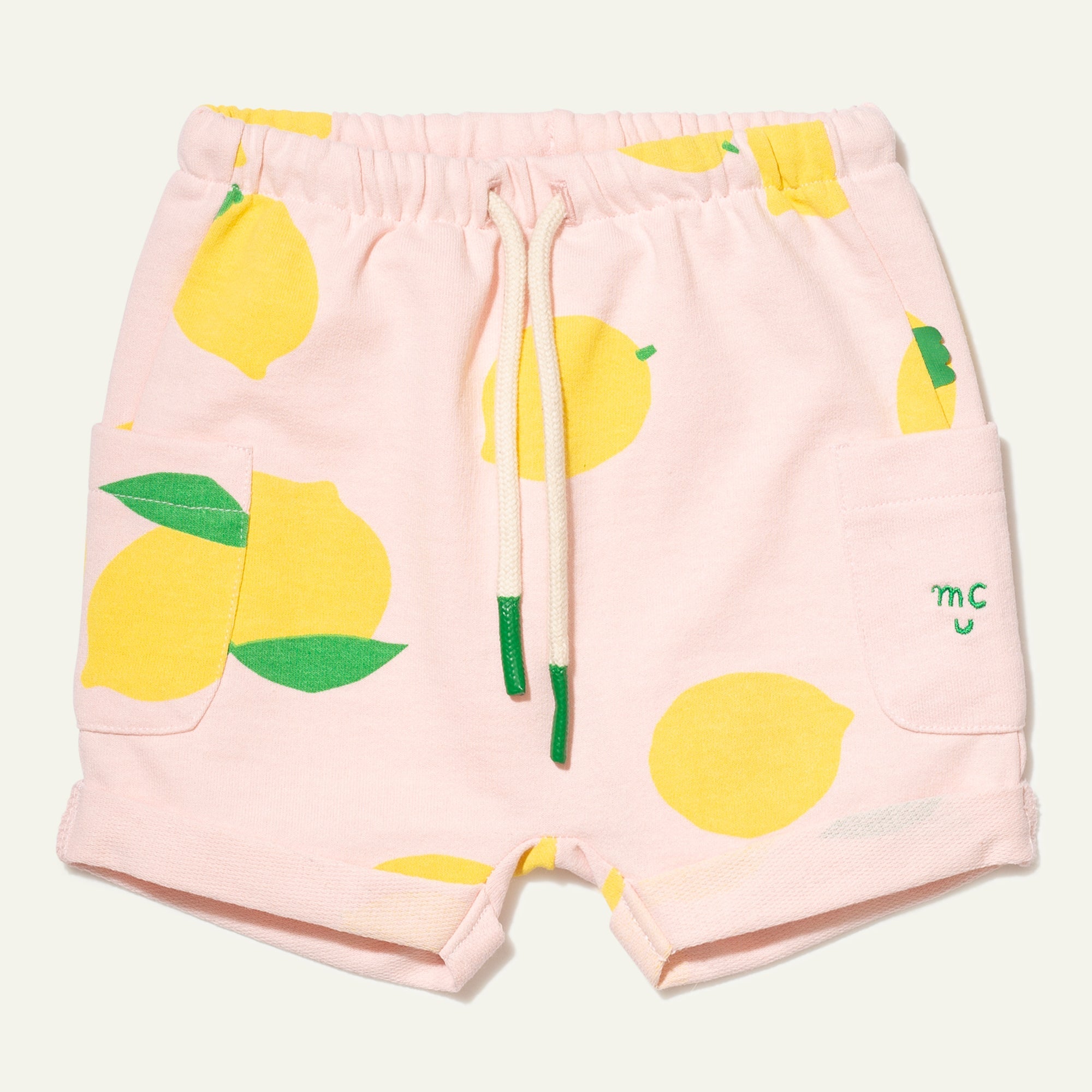 Mon Coeur Recycled Cotton Lemon Baby Short | Playroom Avenue