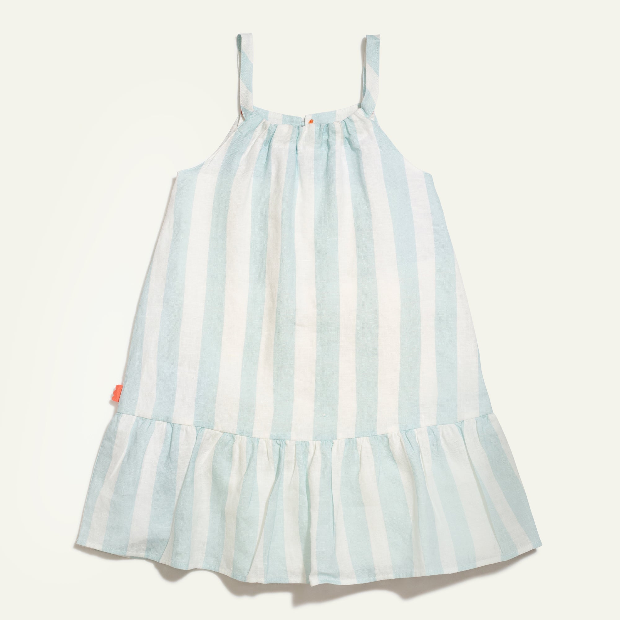 Mon Coeur Linen Cabana Stripe Strappy Kid Dress | Playroom Avenue