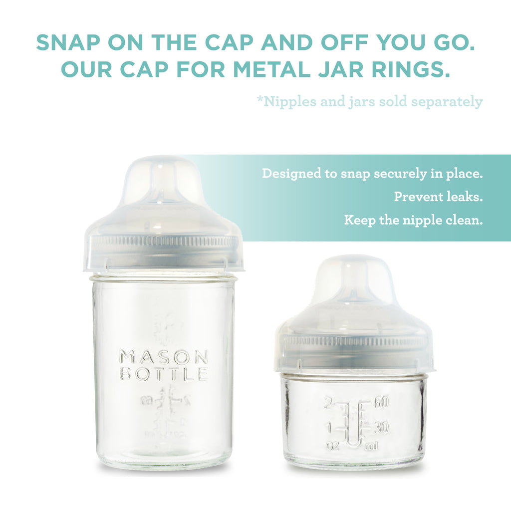 Mason Bottle Cap for Metal Mason Jar Rings | Playroom Avenue