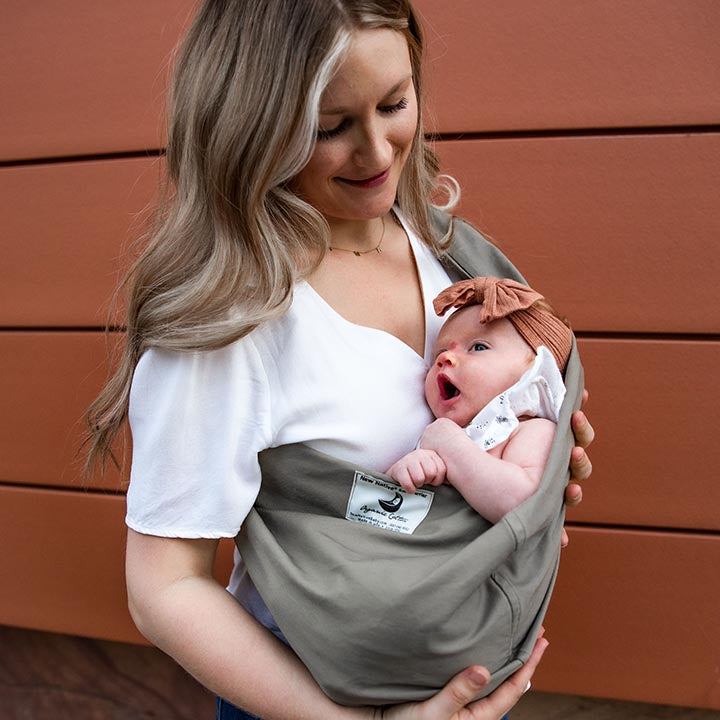 New Native® Inc. Organic Cotton Baby Carrier Khaki | Playroom Avenue