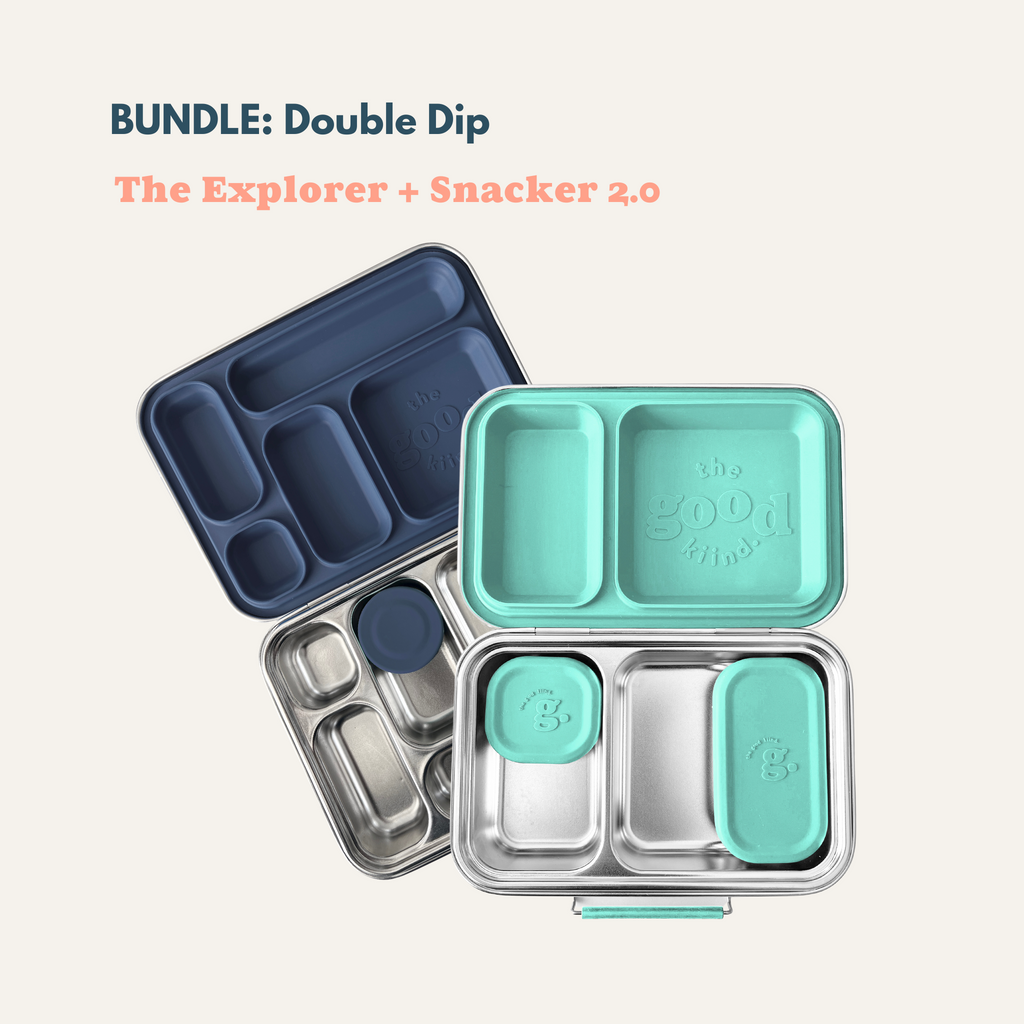 The Good Kiind Bundle: The Snacker™ + The Explorer™ Navy Explorer+ Mint Snacker | Playroom Avenue