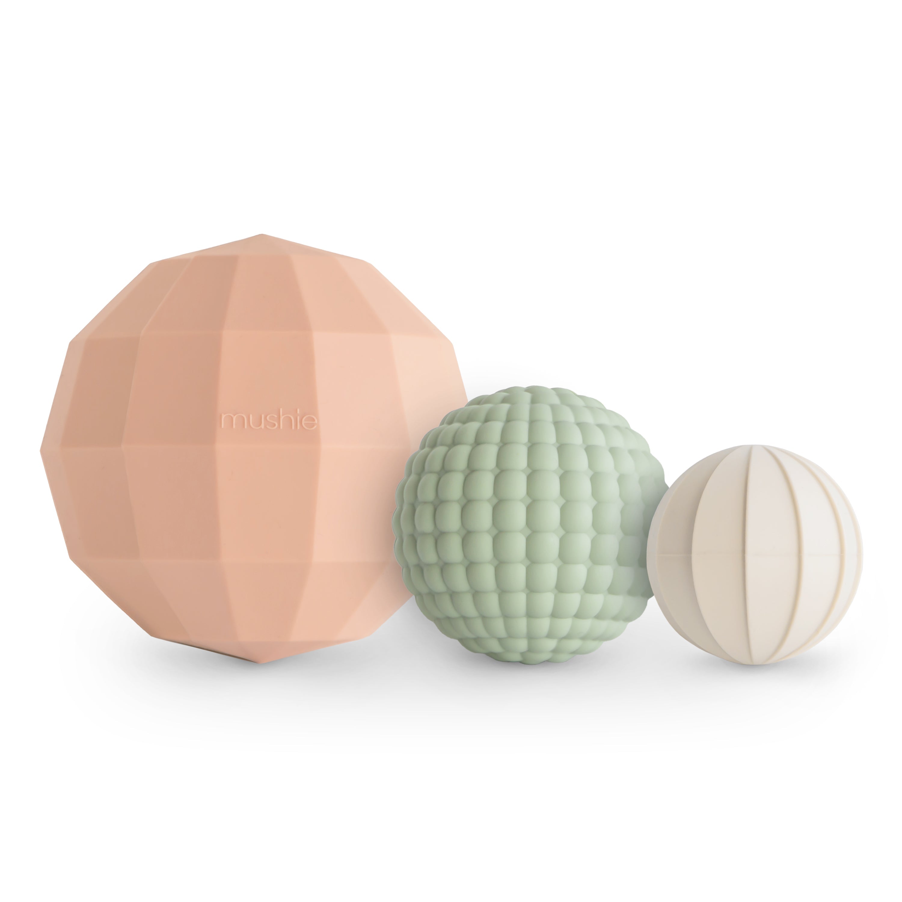 Mushie Nesting Spheres Sensory Toy Blush | Playroom Avenue