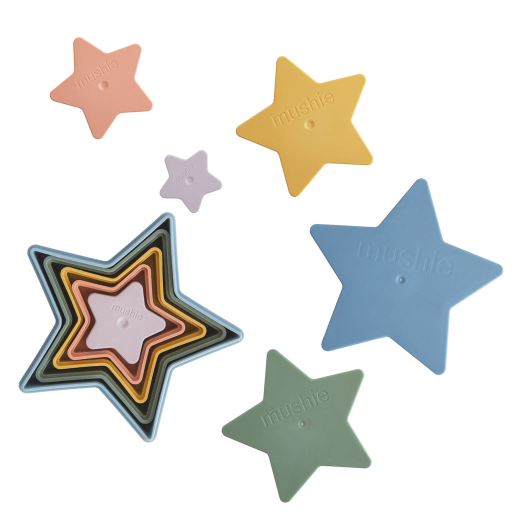 Mushie Nesting Stars Toy Retro | Playroom Avenue