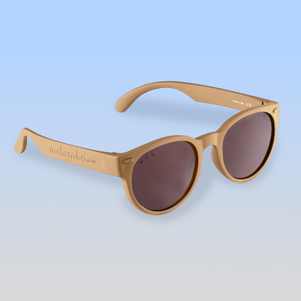 ro•sham•bo eyewear Gizmo Rounds | Baby Polarized Brown Lens Latte Brown Frame | Playroom Avenue