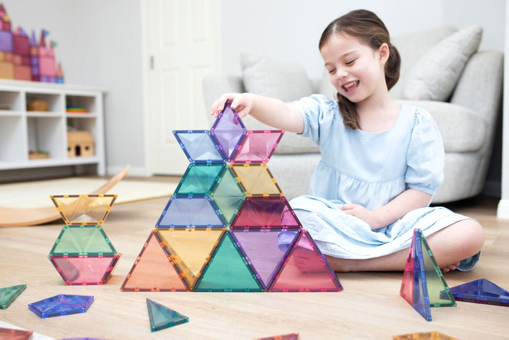 Connetix Magnetic Tiles | Pastel Expansion Pack (48 pcs) | Playroom Avenue