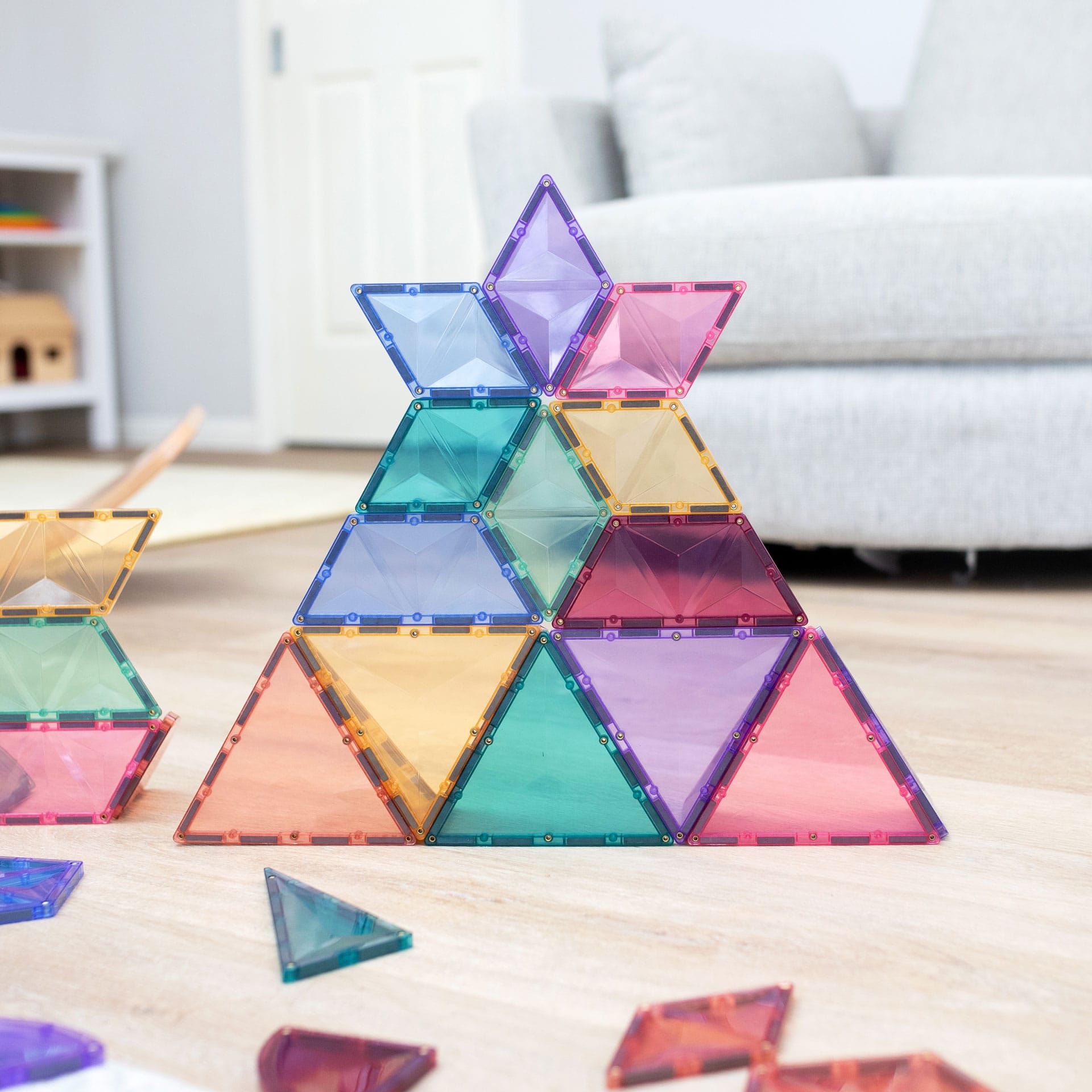 Connetix Magnetic Tiles | Pastel Expansion Pack (48 pcs) | Playroom Avenue