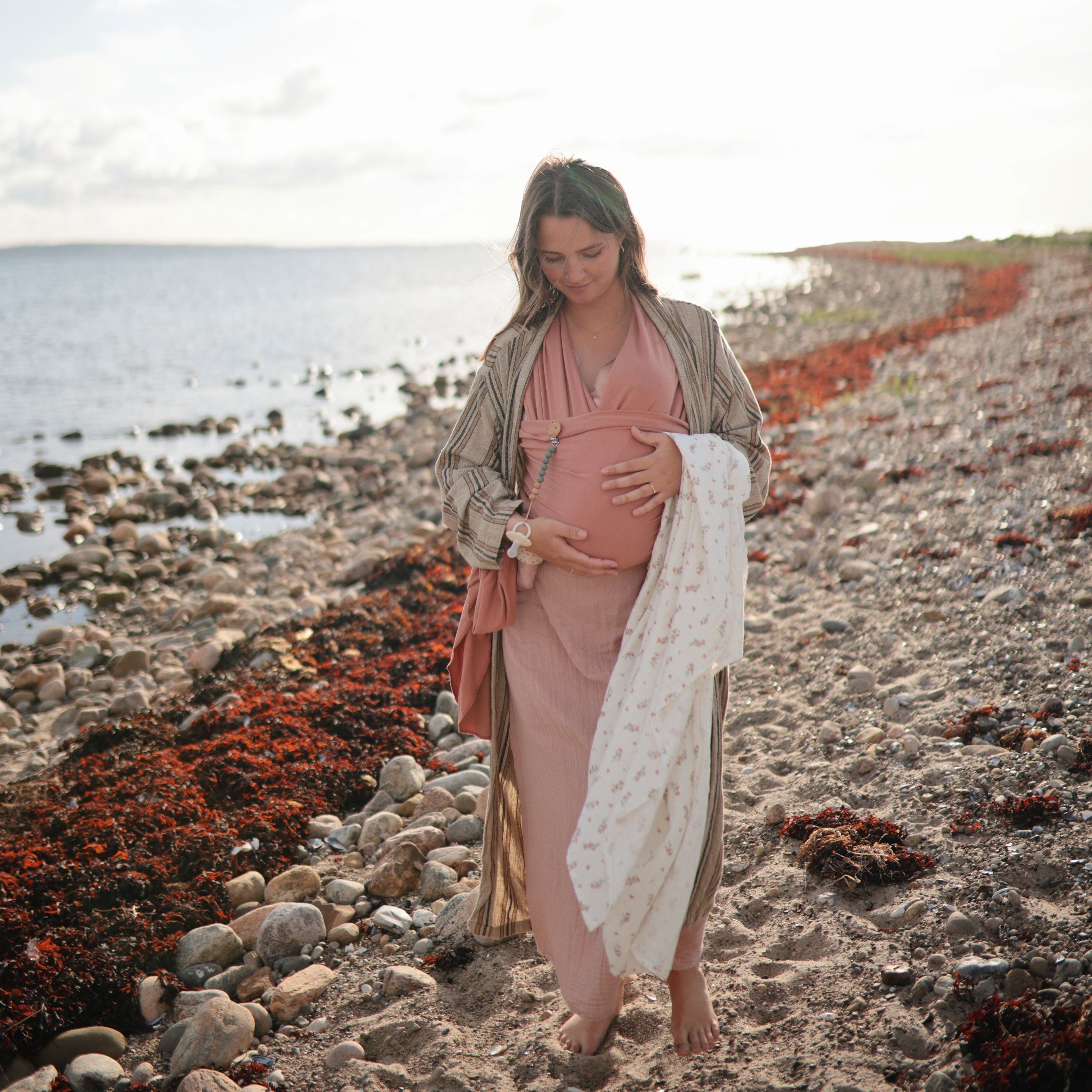 Mushie Silicone Pacifier Clip | Eva | Playroom Avenue