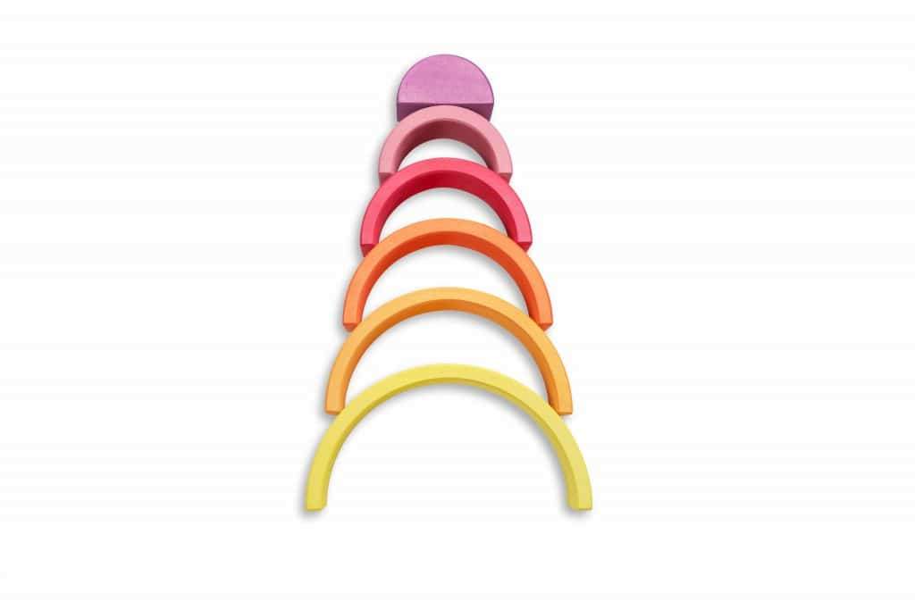 Ocamora 6 Piece Wooden Rainbow Stacker (YELLOW)