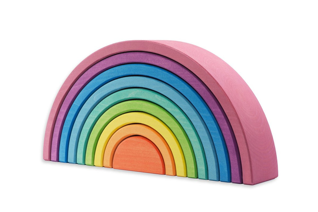 Ocamora 9 Piece Wooden Rainbow Stacker (PINK)