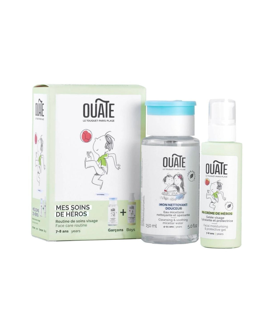 OUATE Duo Set MY HERO SKINCARE ROUTINE Boys (ages 7-8) | Playroom Avenue