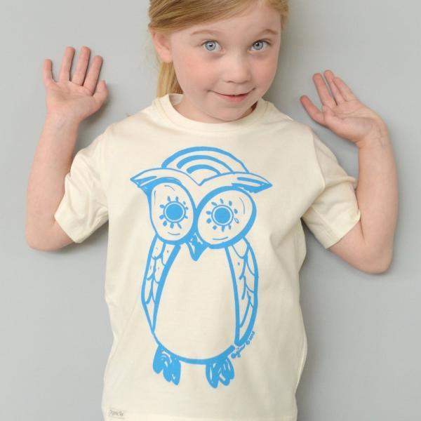 Uni-T Owl T-Shirt for Kids Ivory | Playroom Avenue