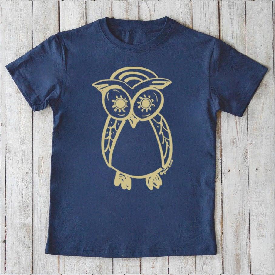 Uni-T Owl T-Shirt for Kids Navy | Playroom Avenue