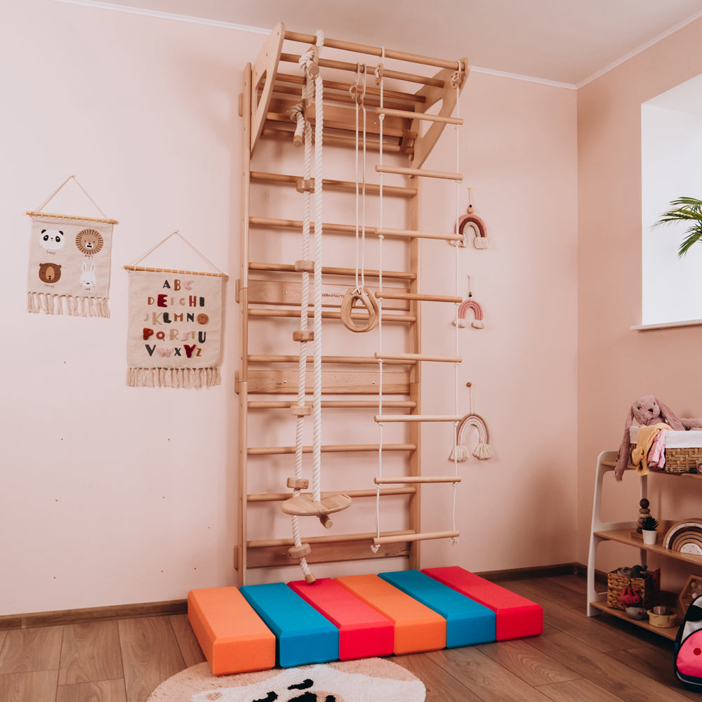 Wood and Hearts Swedish Ladder Gym | Playroom Avenue