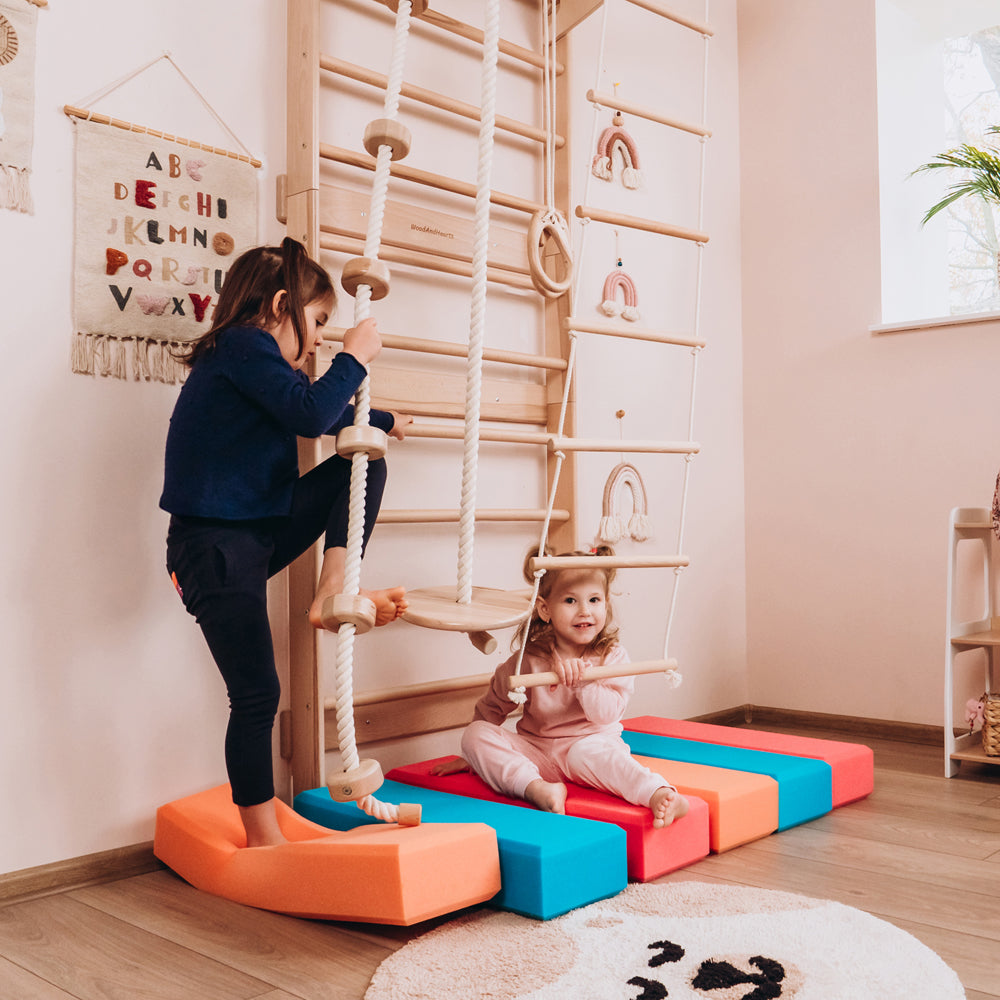 Wood and Hearts Swedish Ladder Gym | Playroom Avenue