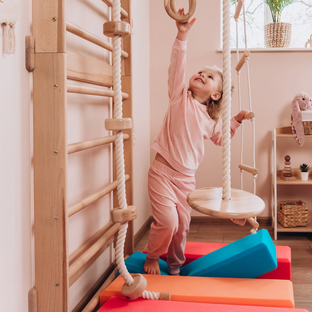 Wood and Hearts Swedish Ladder Gym | Playroom Avenue
