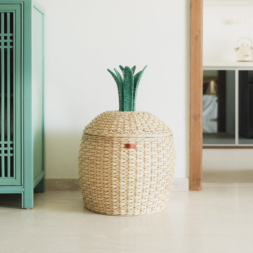 Momiji Pineapple Storage Basket Large - Natural | Playroom Avenue