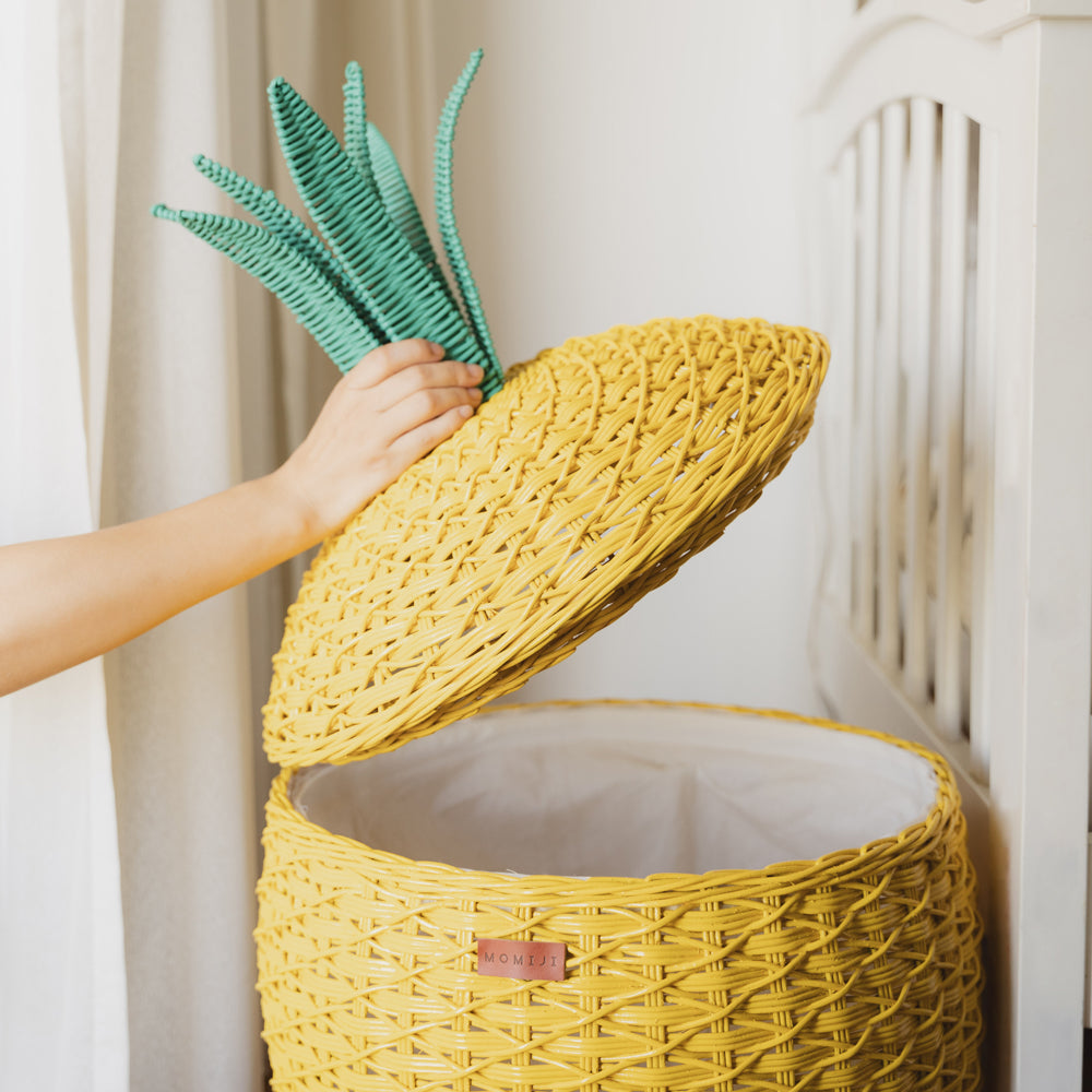 Momiji Pineapple Storage Basket Large - Yellow | Playroom Avenue