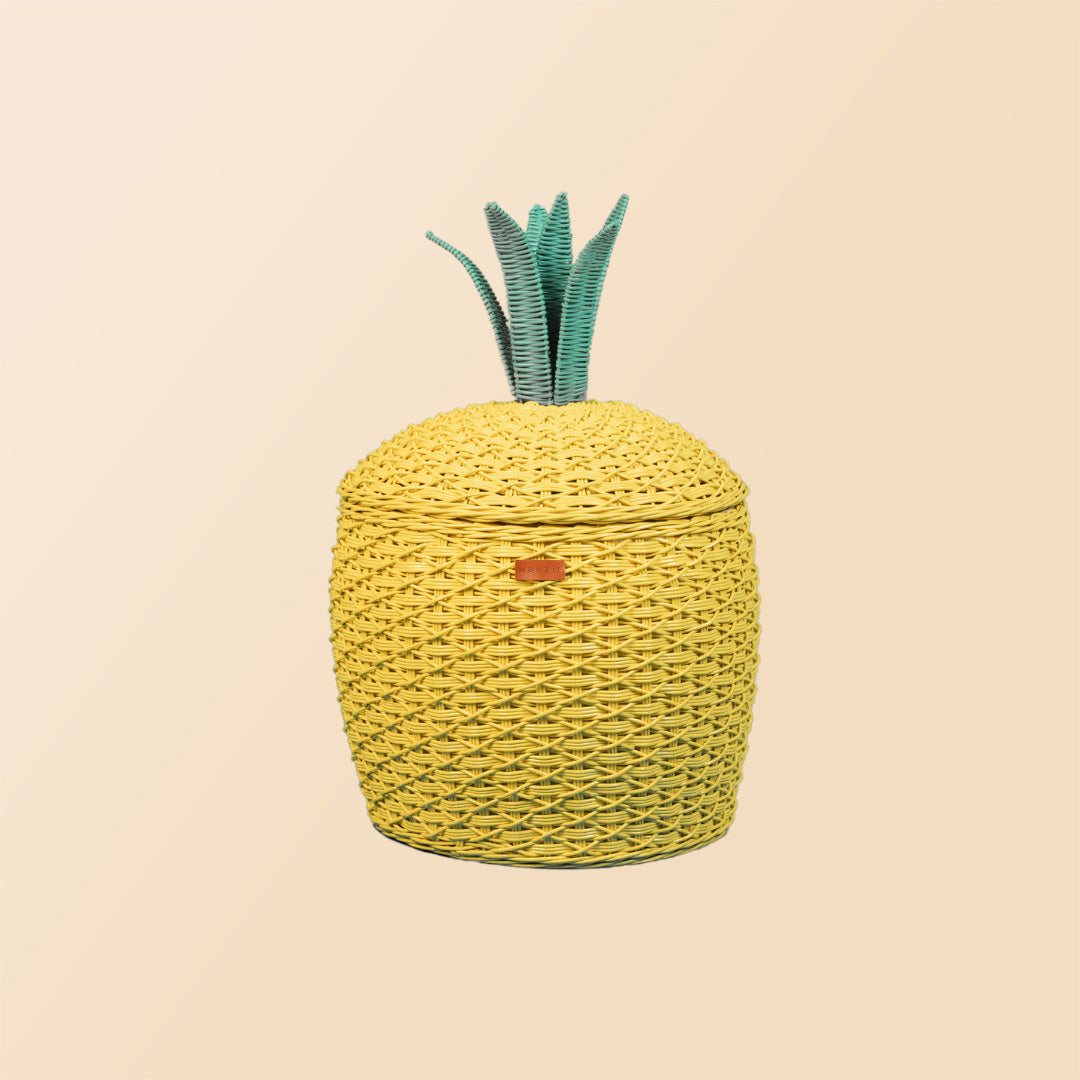 Momiji Pineapple Storage Basket Large - Yellow | Playroom Avenue