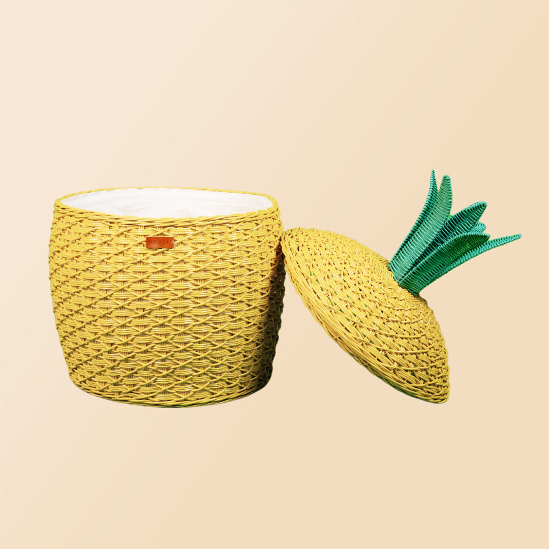 Momiji Pineapple Storage Basket Large - Yellow | Playroom Avenue