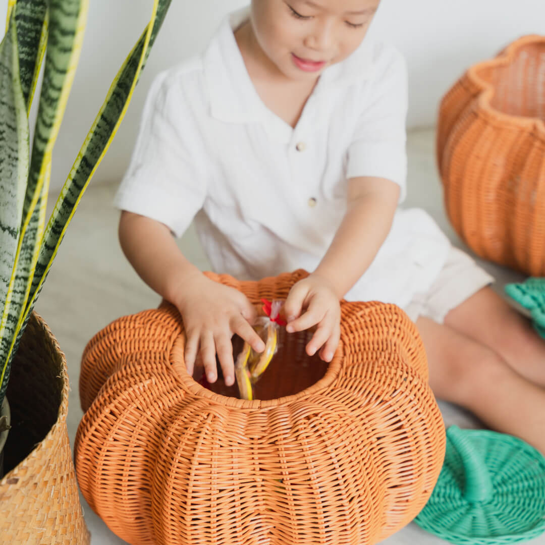 Momiji Pumpkin Face Basket | Playroom Avenue