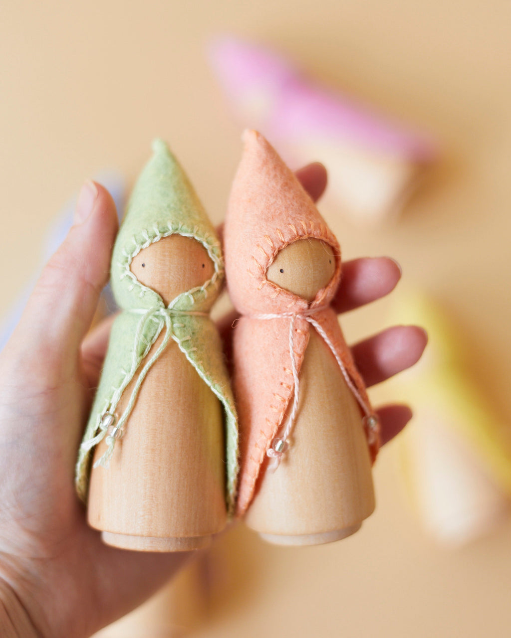 Wonderheart Pastel Yellow Wooden Gnome | Playroom Avenue