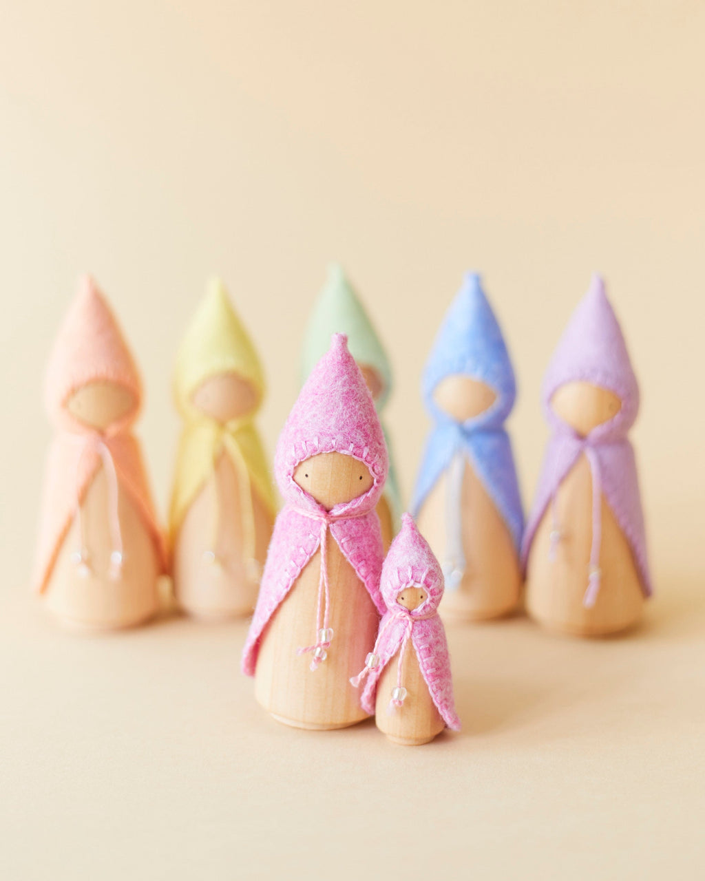 Wonderheart Pastel Pink Wooden Gnome | Playroom Avenue