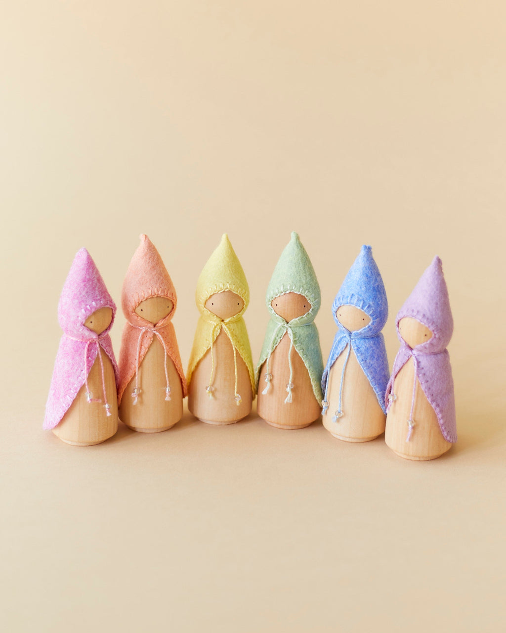 Wonderheart Pastel Yellow Wooden Gnome | Playroom Avenue