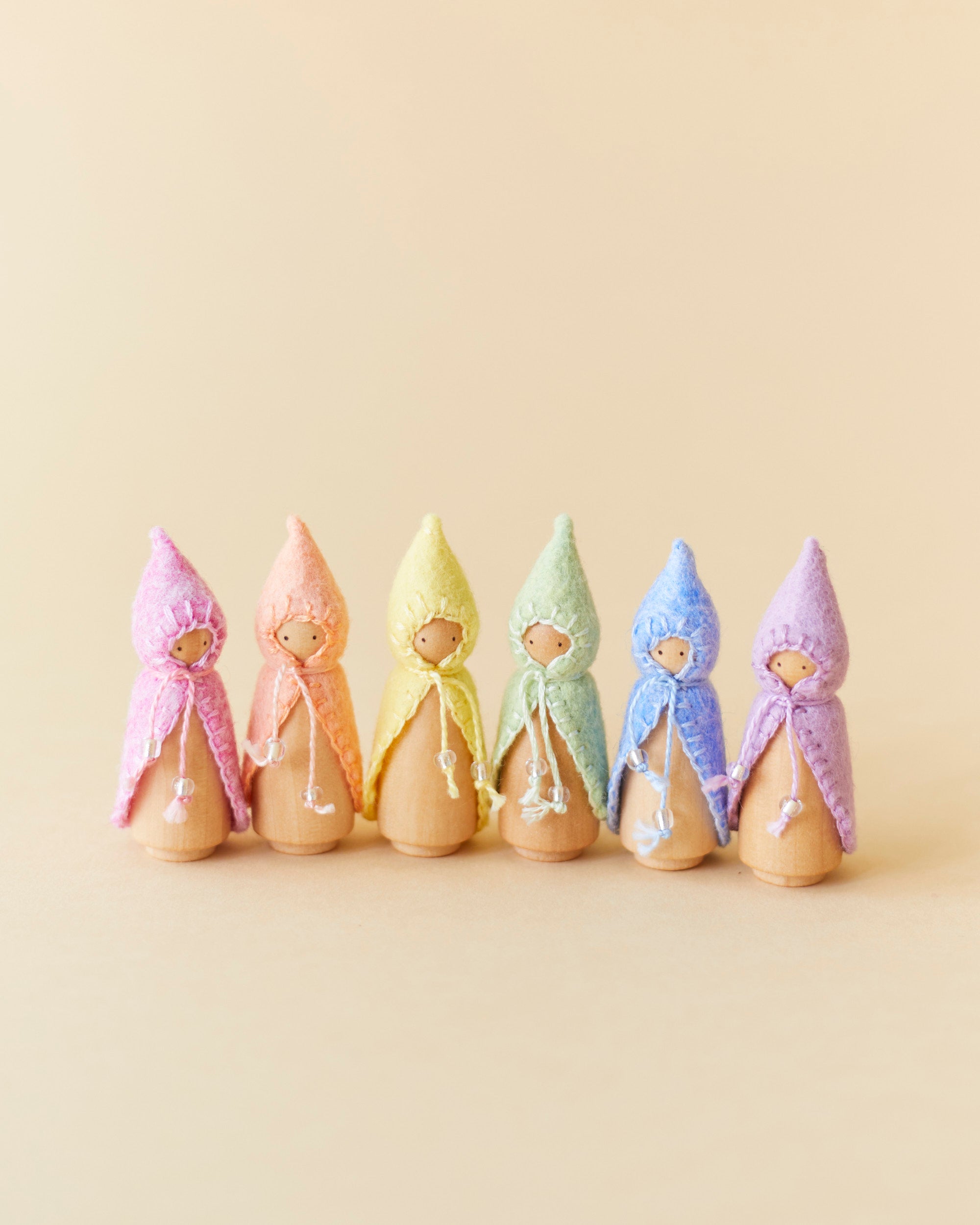Wonderheart Mini Pastel Orange Wooden Gnome | Playroom Avenue