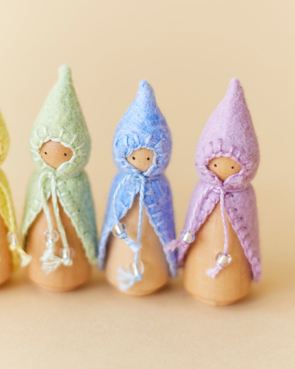 Wonderheart Mini Pastel Rainbow Wooden Gnome Set | Playroom Avenue
