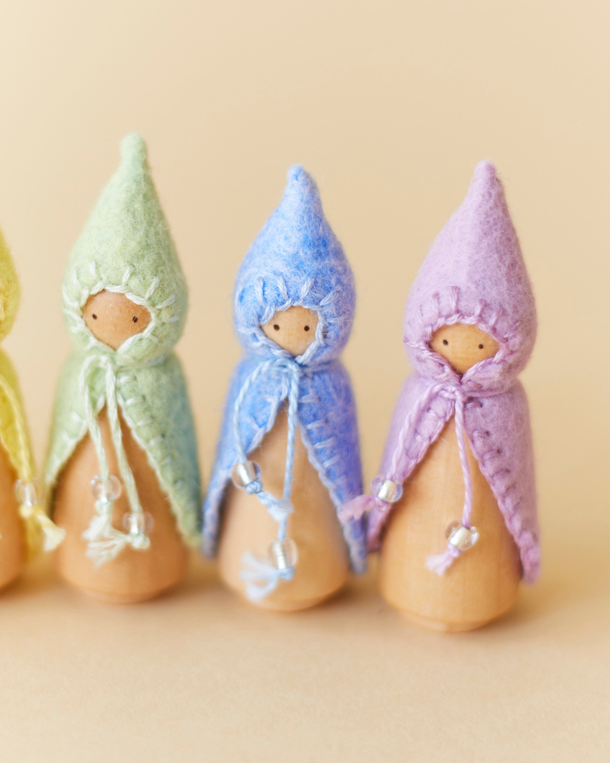 Wonderheart Mini Pastel Rainbow Wooden Gnome Set | Playroom Avenue