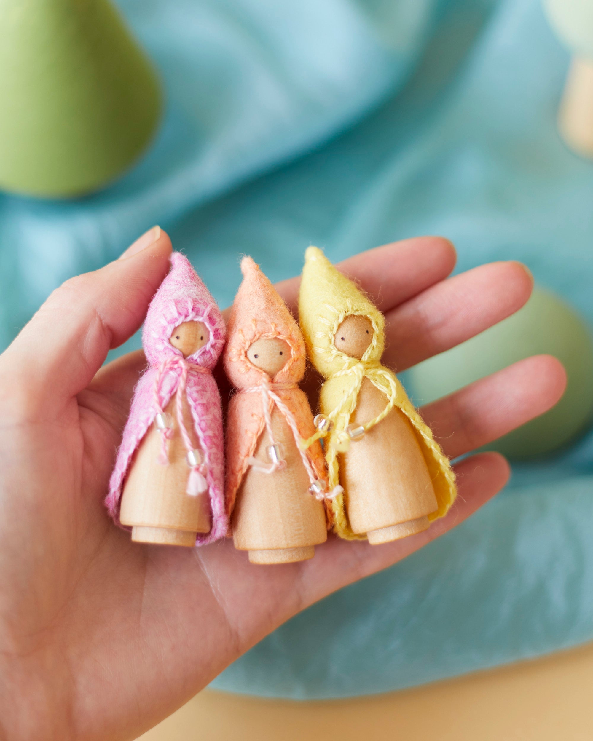 Wonderheart Mini Pastel Yellow Wooden Gnome