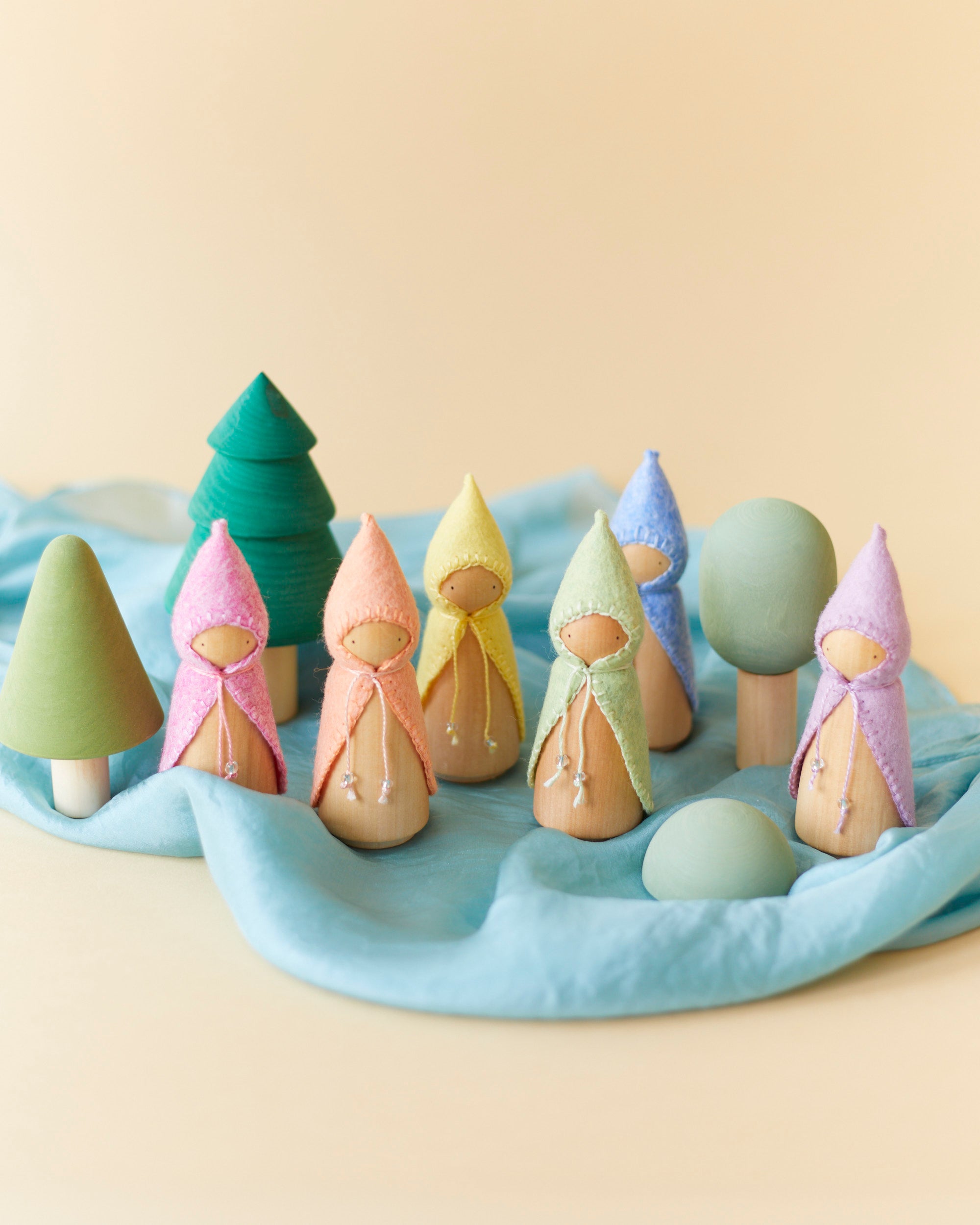 Wonderheart Pastel Yellow Wooden Gnome | Playroom Avenue