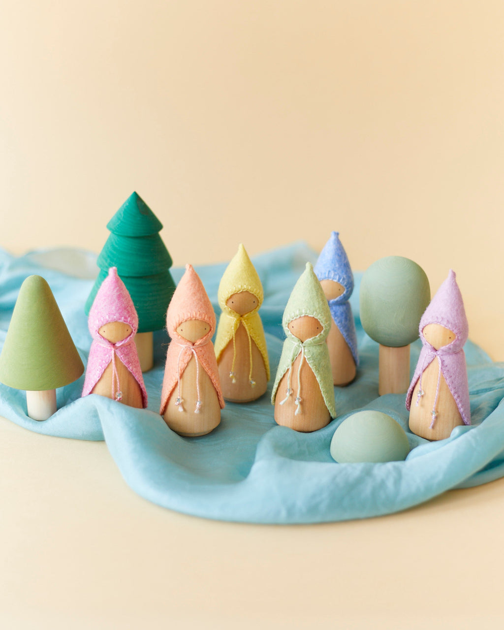 Wonderheart Pastel Orange Wooden Gnome | Playroom Avenue