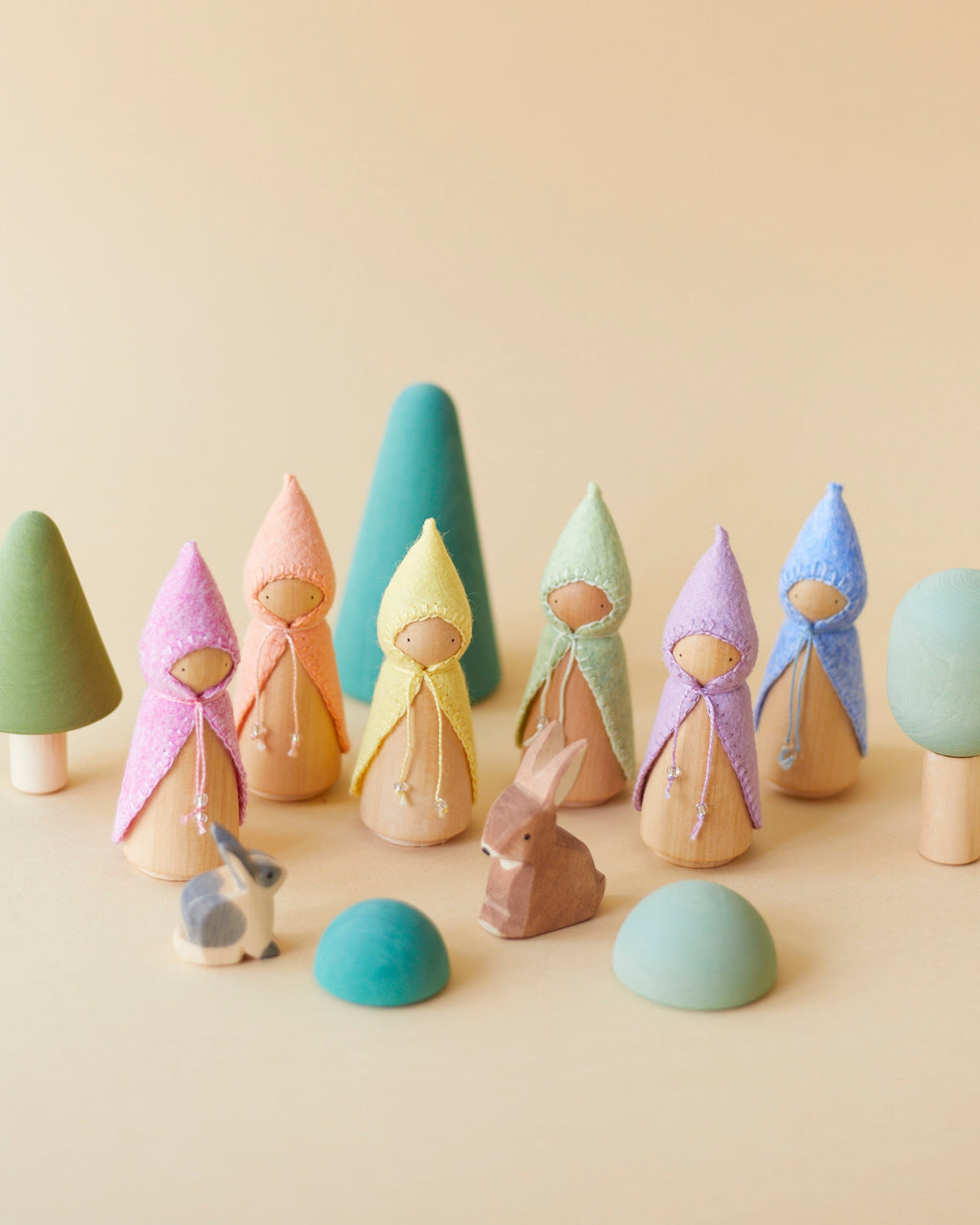 Wonderheart Pastel Yellow Wooden Gnome | Playroom Avenue