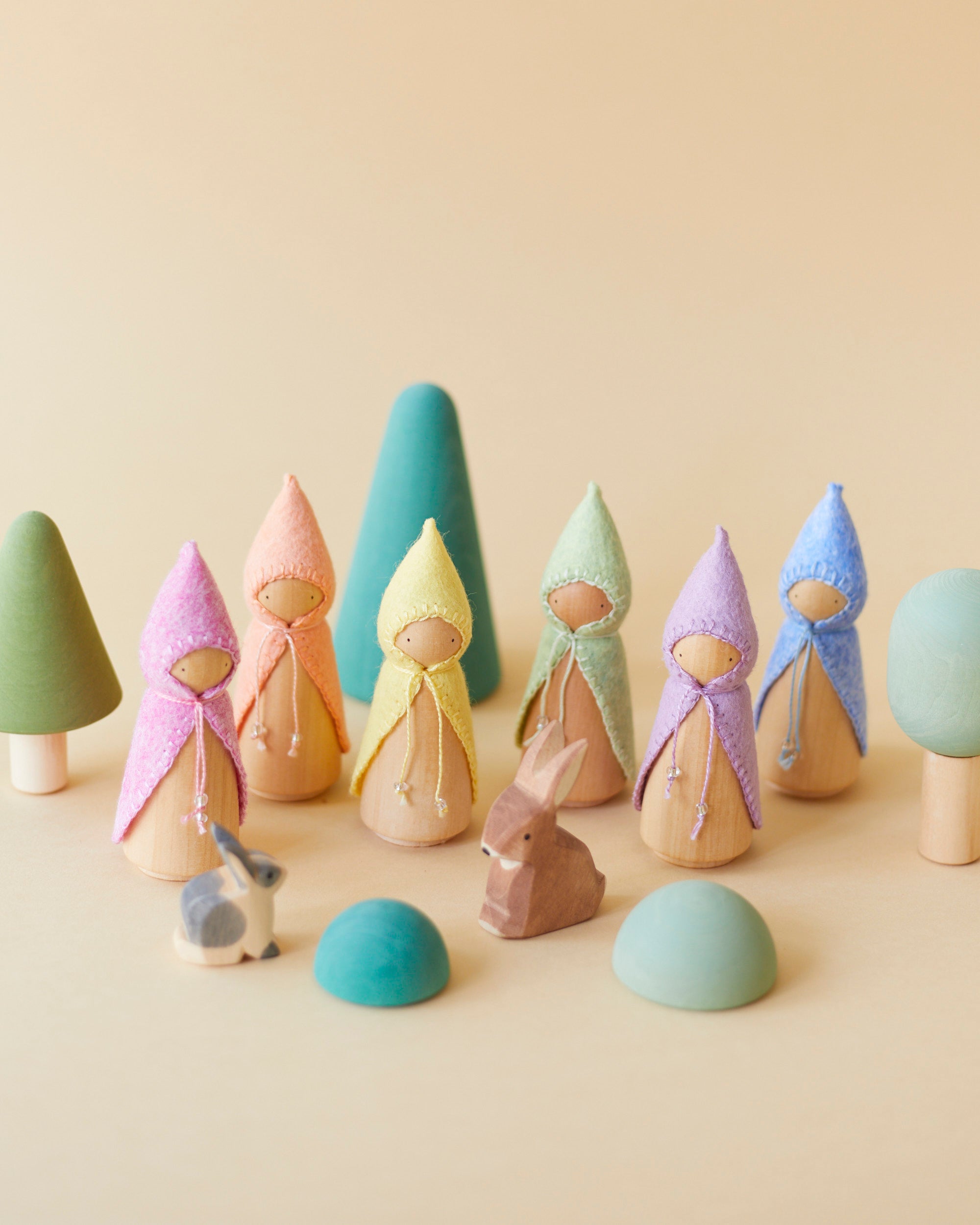 Wonderheart Pastel Yellow Wooden Gnome | Playroom Avenue