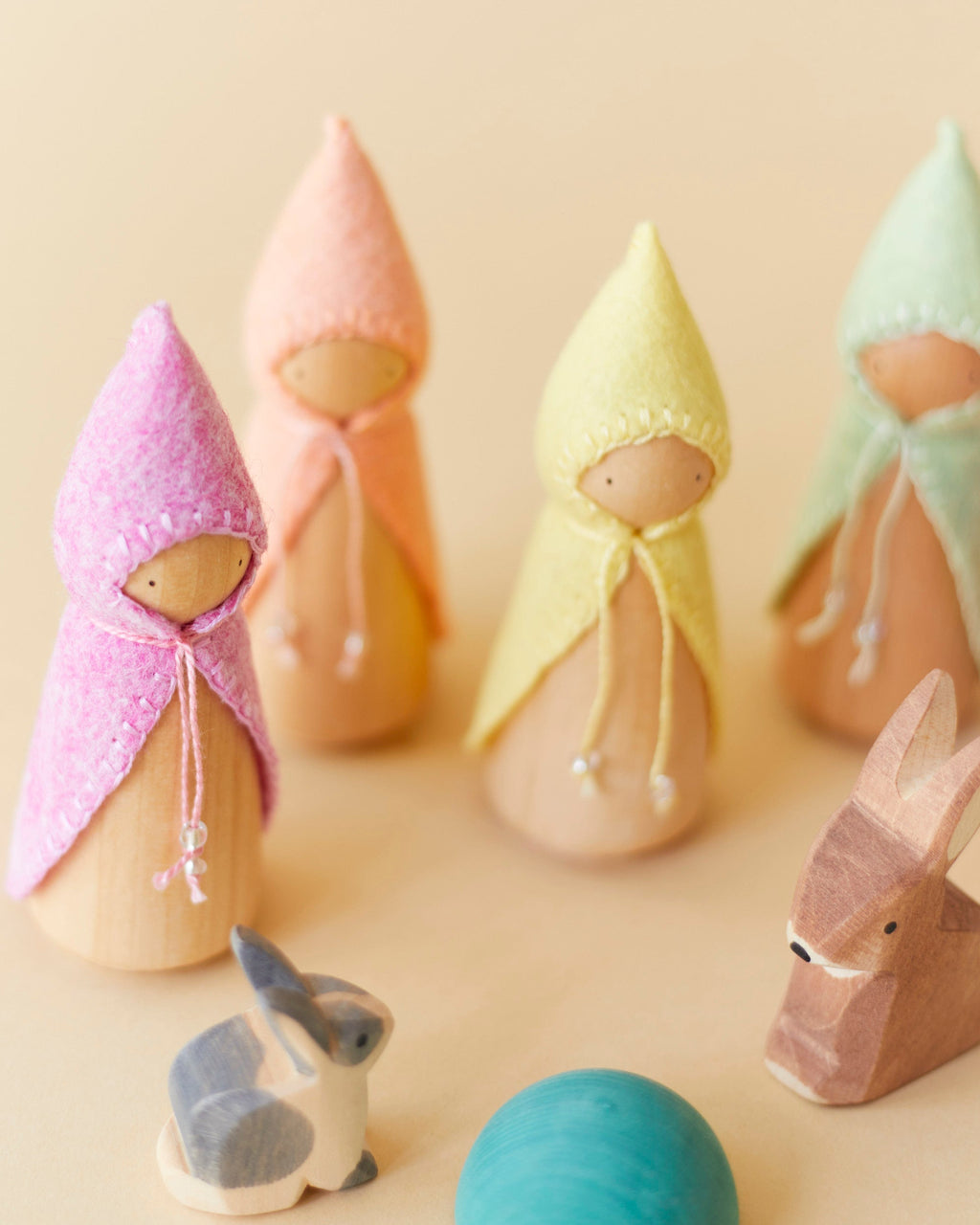 Wonderheart Pastel Yellow Wooden Gnome | Playroom Avenue