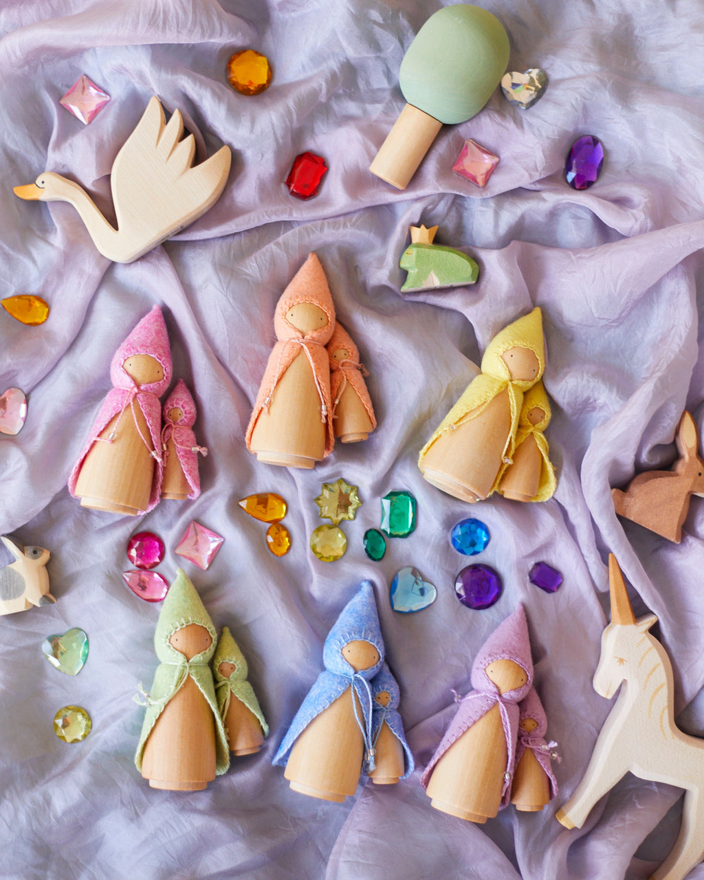 Wonderheart Pastel Blue Wooden Gnome | Playroom Avenue